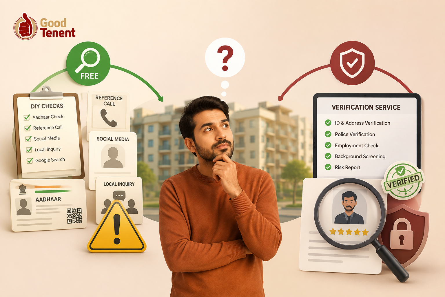 DIY Tenant Background Checks in India: Free Methods, Their Limits, and When to Use a Verification Service